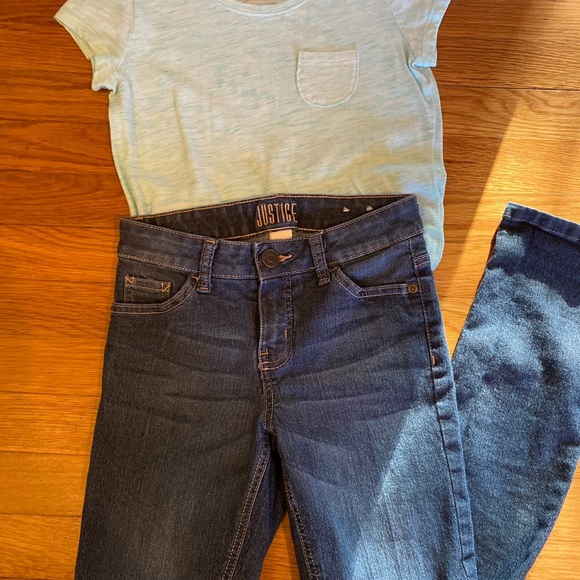 Justice Bottoms Justice Jeans Girls 2 Slim Euc Free Shirt Poshmark